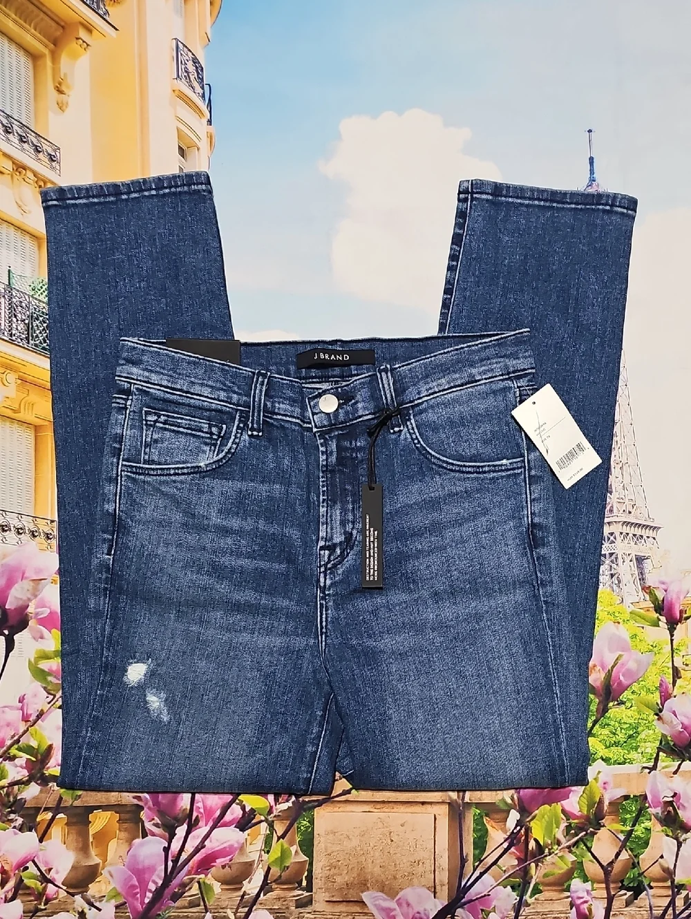 J Brand High Rise Crop Distressed High Waist Jeans Ruby Mystic Size 26 NWT - Picture 3 of 8